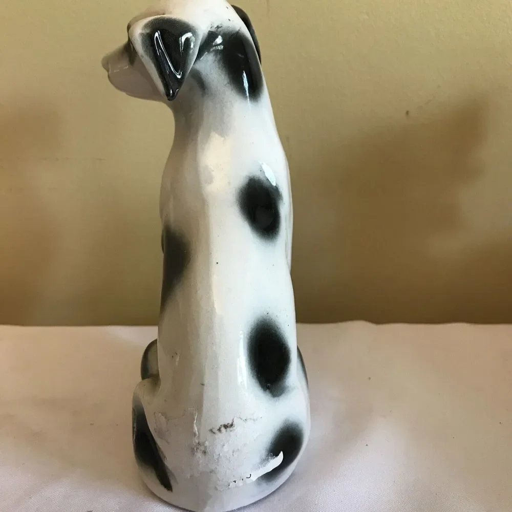Hand Painted Porcelain Dalmatian Dog Figurine Made in‎ Brazil